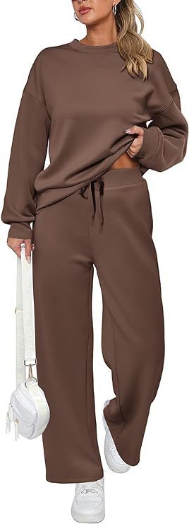 Damen nan zweiteiliges French-Terry Lounge-Set mit oversized Rundhals-Pullover und weitem Highwaist-Jogger Shop Nory