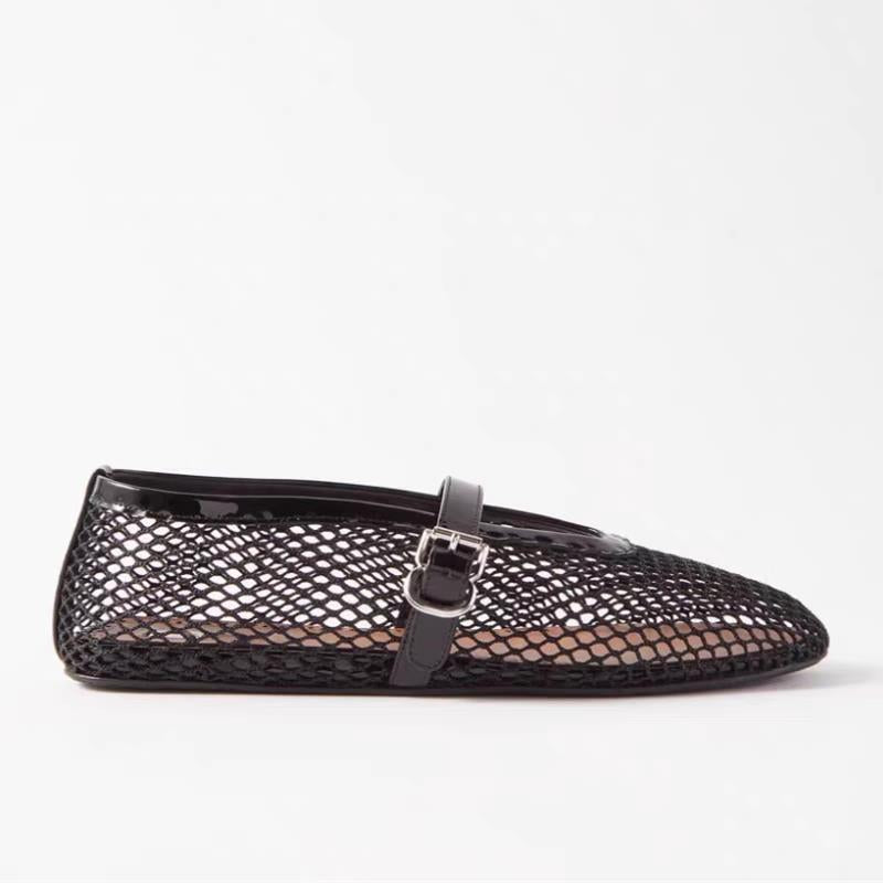 Damen Glitzernde Ballerinas mit dekorativem Riemen