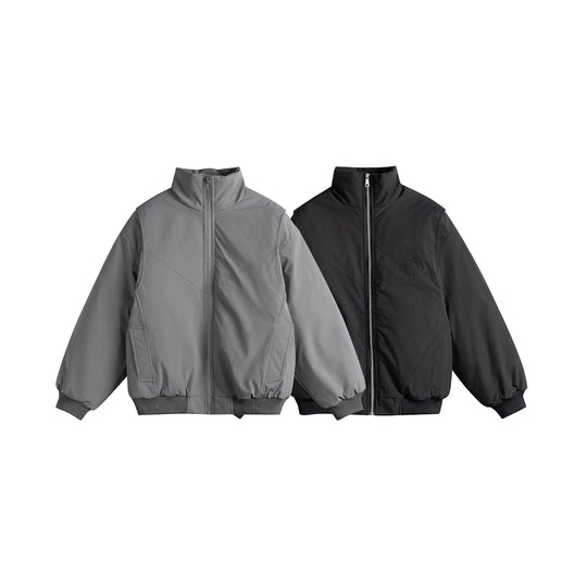 Damen Gefütterte Boxy‑Bomberjacke mit hohem Stehkragen und diagonal gesteppter Optik Shop Nory