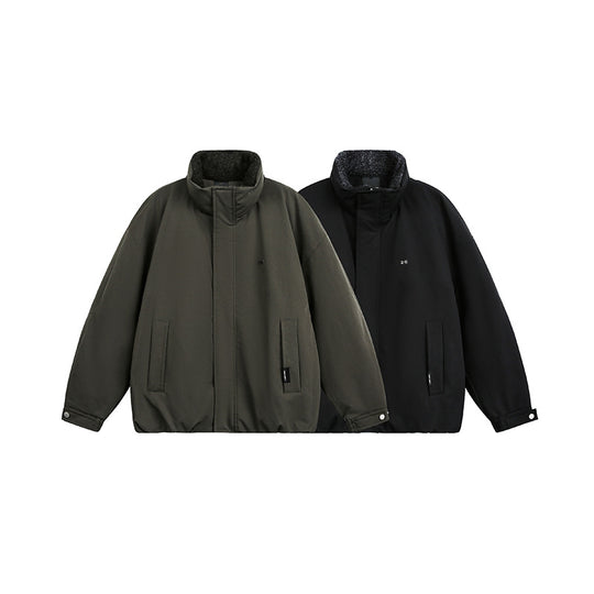 Herren Oversize Steppjacke mit hohem Kragen und Teddyfutter Shop Nory