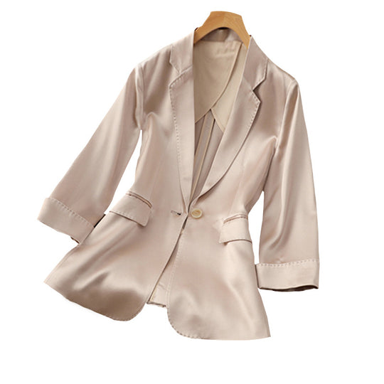 Damen Hochwertiger Satin-Blazer Shop Nory