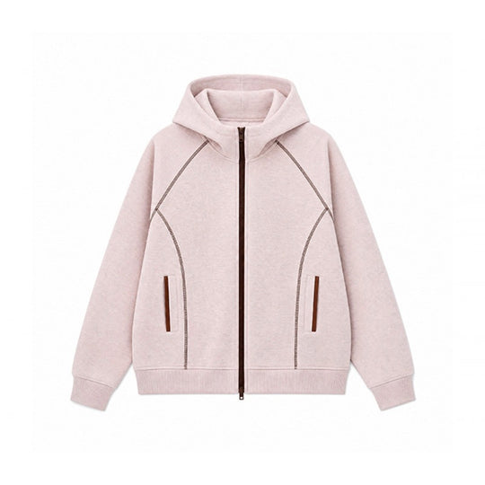 Herren Sportliche Kapuzen-Sweatjacke mit Kontrast-Reißverschluss und ergonomischen Nähten Shop Nory