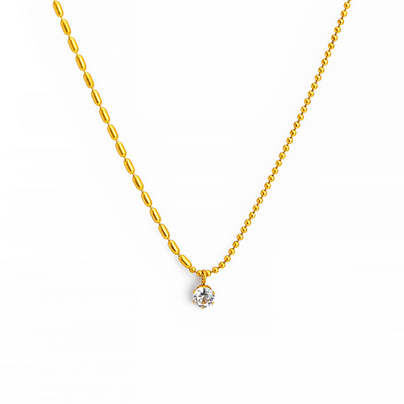 Damen elegante Halskette mit funkelndem Kristallanhänger Shop Nory