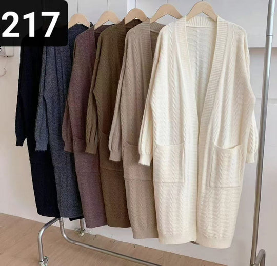 Damen Gemütlicher Strickcardigan mit Kapuze und Taschen Shop Nory