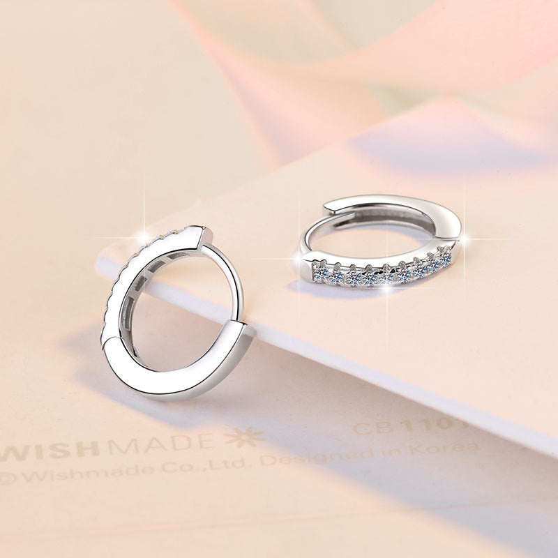 Damen Creolen mit glitzernden Zirkonia Steinen Shop Nory