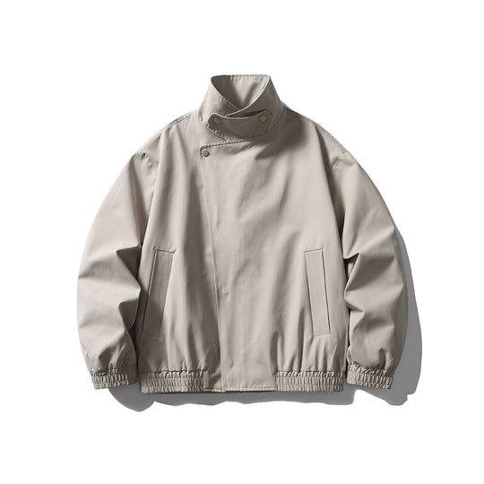Unisex Kastig geschnittener Funktionsblouson mit hohem Funnelkragen und verdeckter Druckknopfleiste Shop Nory