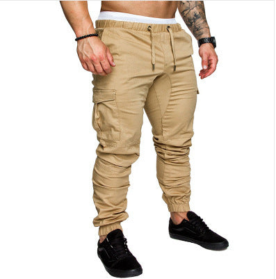 Herren taillierter Cargo-Jogger mit elastischem Bund, Kordelzug und aufgesetzten Taschen Shop Nory