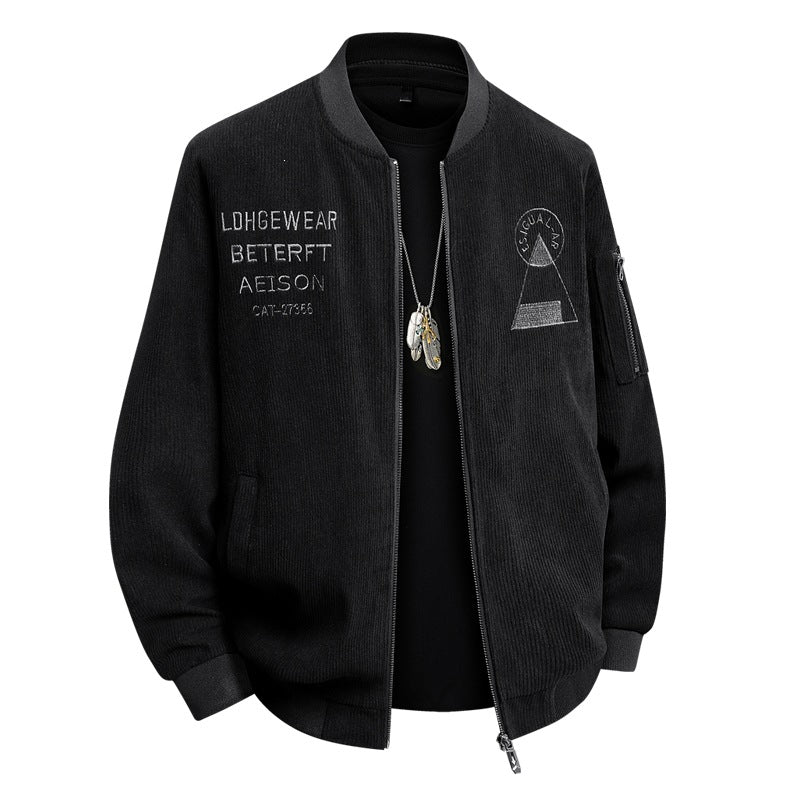 Herren Modische Cord Bomberjacke Shop Nory