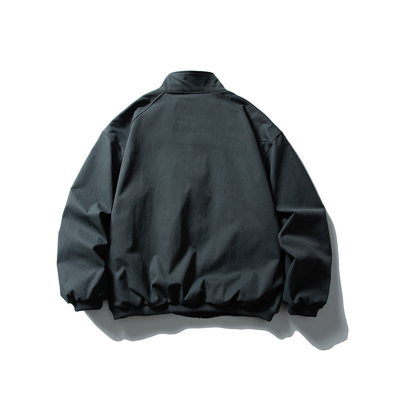 Unisex Oversize Boxy Bomberjacke mit Stehkragen und großen Pattentaschen Shop Nory