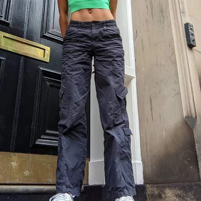 Damen Cargo-Hose mit weitem Schnitt und praktischen Seitentaschen