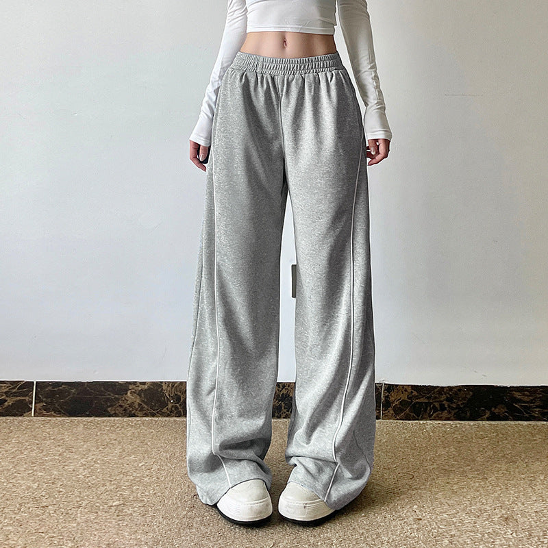 Damen Lässige Jogginghose mit weitem Schnitt und elastischem Bund