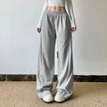 Damen Lässige Jogginghose mit weitem Schnitt und elastischem Bund