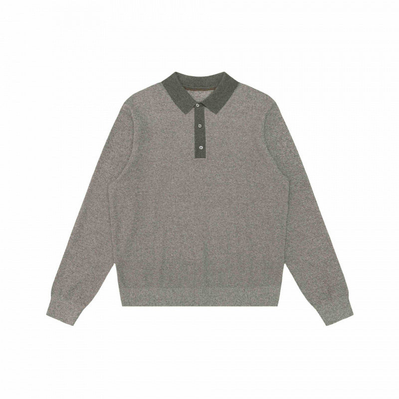 Unisex Feinstrick-Polopullover mit Henley-Knopfleiste und gerippten Bündchen Shop Nory