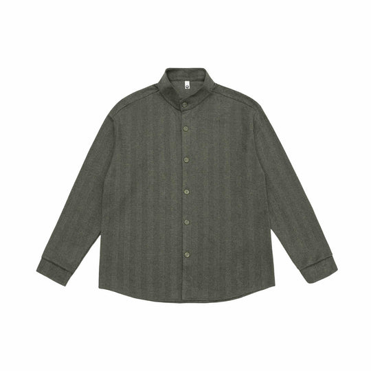 Herren Hemdjacke mit Stehkragen und Fischgrätstruktur Shop Nory