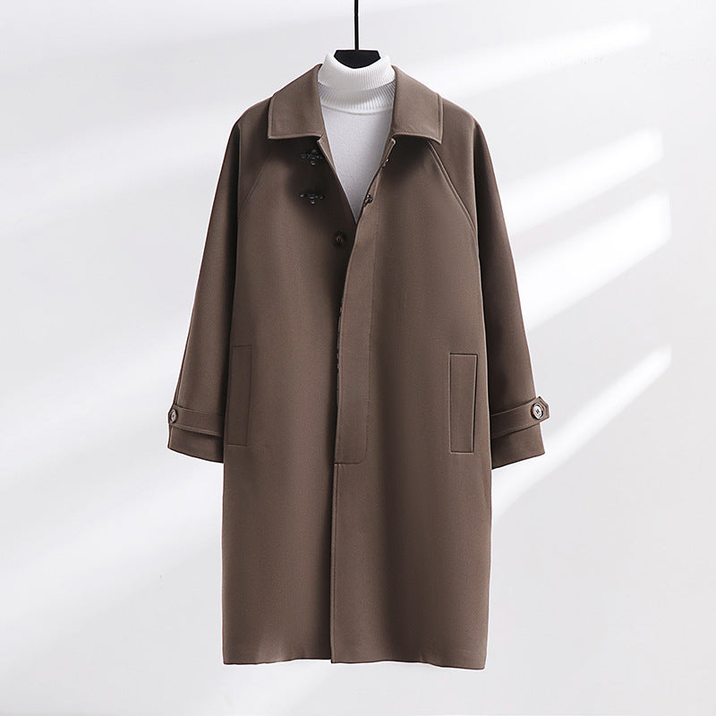 Damen Longline-Mantel mit Knebelverschluss und Raglanärmeln Shop Nory