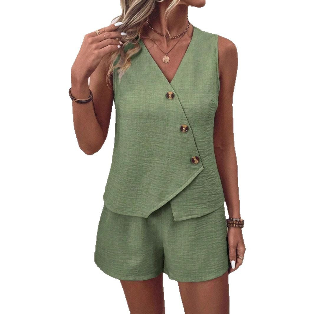 Damen sommerliches Zweiteiler-Outfit