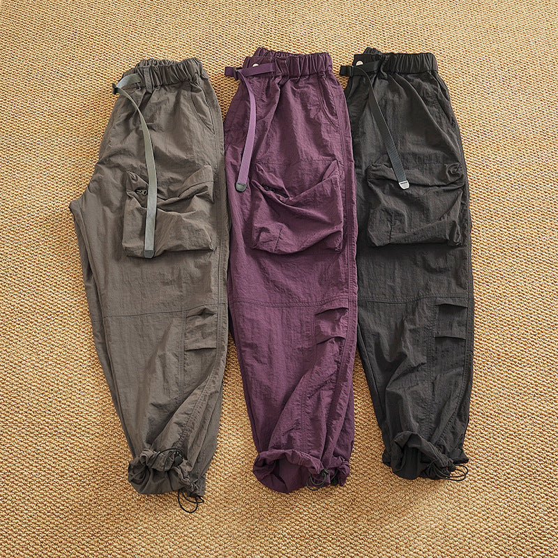 Damen Cargo-Hose mit elastischem Bund und multifunktionalen Taschen