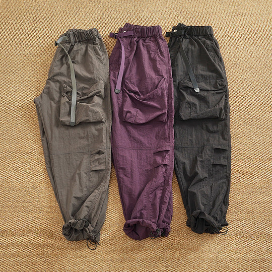Damen Cargo-Hose mit elastischem Bund und multifunktionalen Taschen