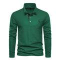 Herren Langarm Poloshirt mit modernem Kragen und atmungsaktiver Baumwollqualität ShopNory