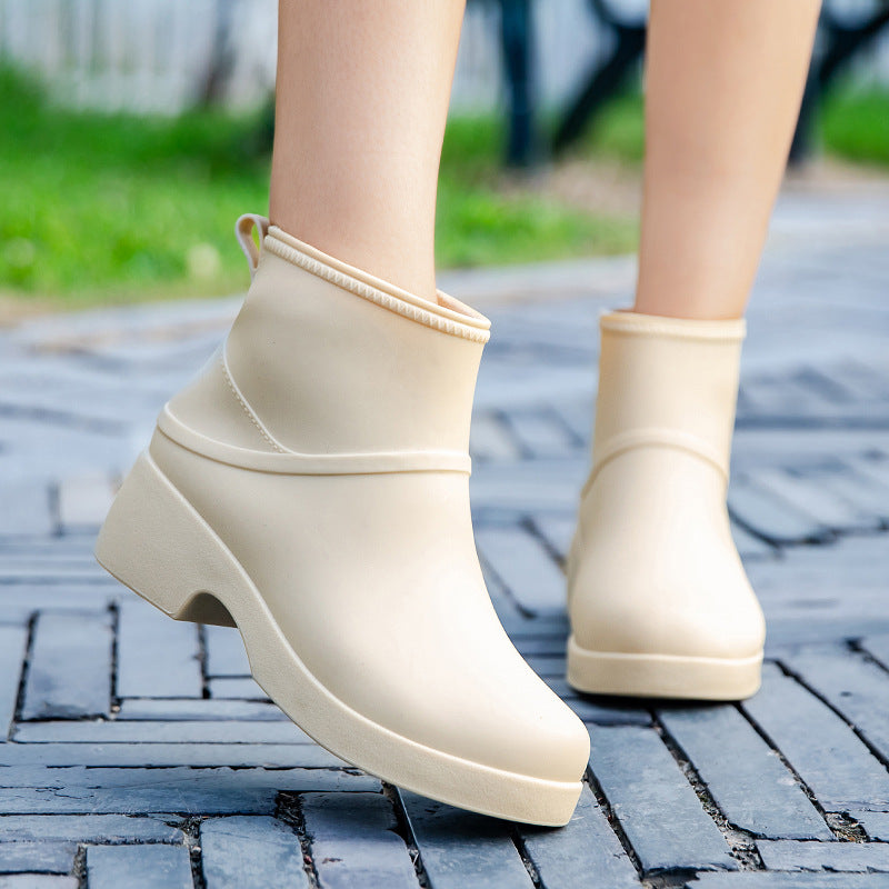 Damen Gummi-AnklShop Noryoots wasserdicht mit Plateau-Profilsohle und Zuglasche Shop Nory