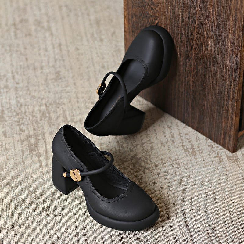 Damen Mary Jane Schuhe mit komfortablem Blockabsatz
