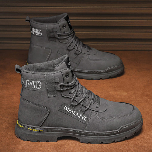 Damen modische Schnürstiefel mit robustem Profil