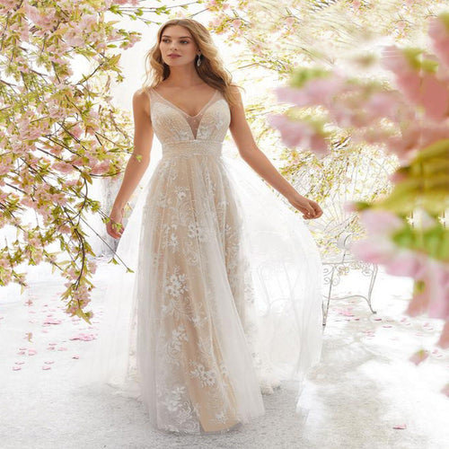 Damen Elegantes Tüll Abendkleid mit floralem Design und transparenter Oberfläche