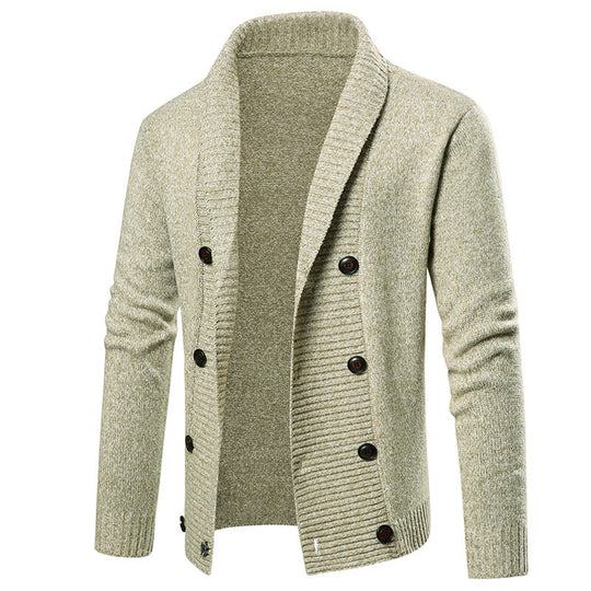 Herren Strickjacke mit Schalkragen und doppelter Knopfleiste Shop Nory