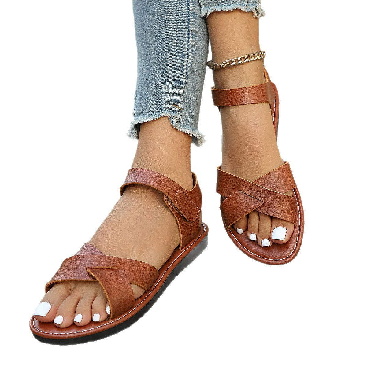 Damen Trendige Sandalen mit geflochtenem Riemen-Design und komfortabler Sohle