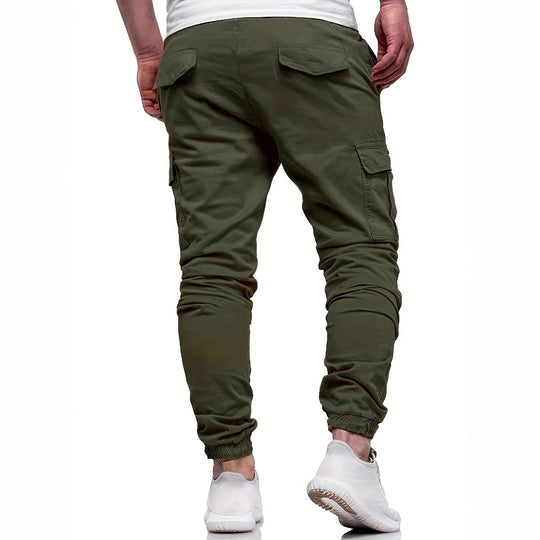 Herren Tapered Cargojogginghose mit Tunnelzug, Knöchelabschluss & Mehrfachtaschen Shop Nory