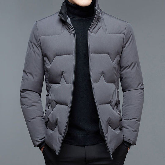 Herren Wattierte Stehkragenjacke mit wasserabweisender Oberfläche und Reißverschlusstaschen Shop Nory
