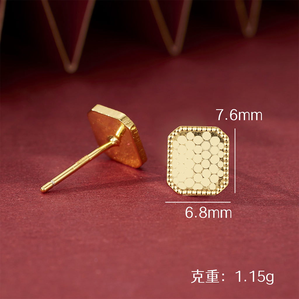 Damen elegante Ohrstecker mit strukturierter Oberfläche und zeitlosem Design Shop Nory