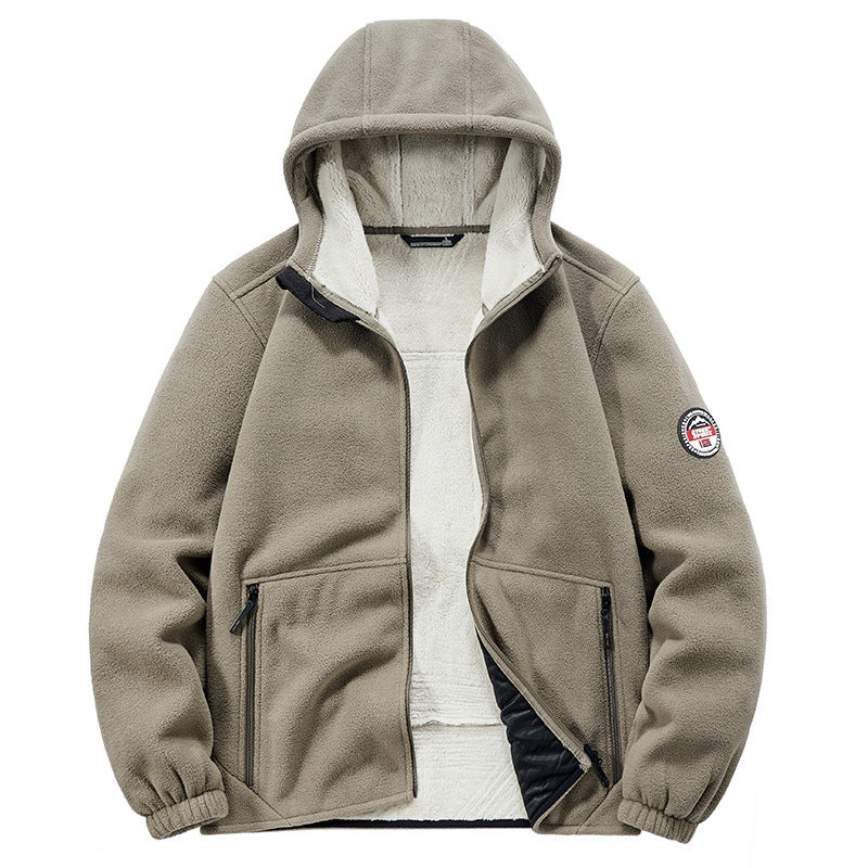 Herren Thermo-Fleece-Hoodie mit isolierendem Sherpa-Besatz und verdeckten Reißverschlusstaschen Shop Nory