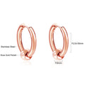 Damen Hängende Ohrringe aus hochwertigem Edelstahl mit rosé goldplattierter Oberfläche Shop Nory