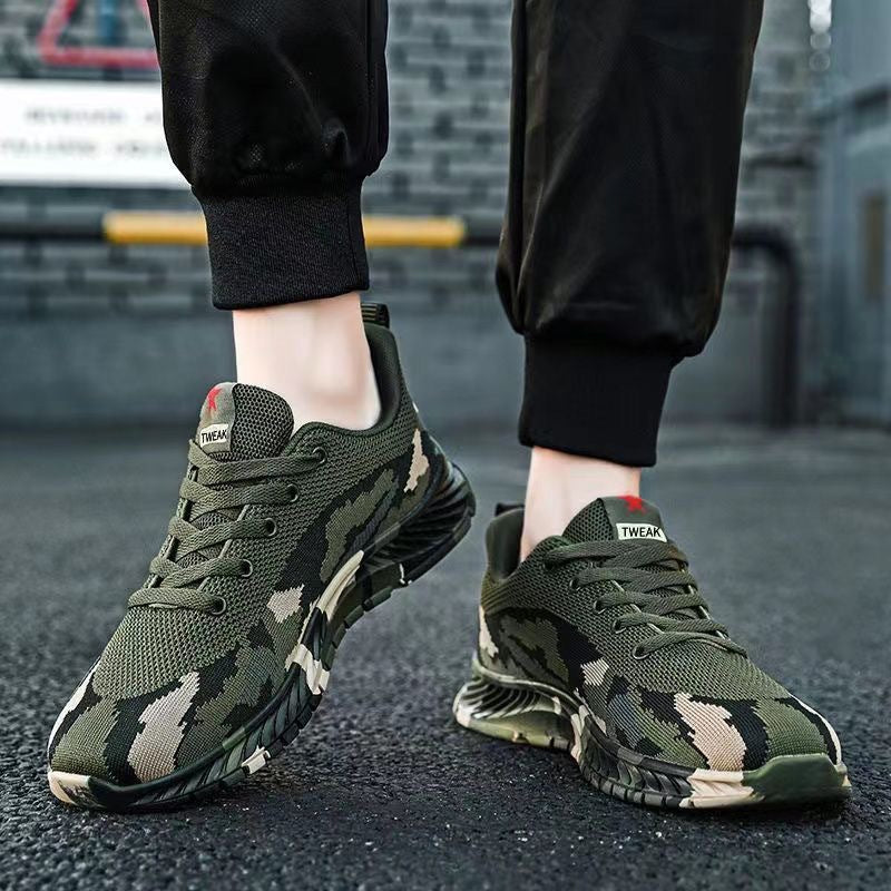 Damen Sportliche Hochleistungs-Sneakers mit ausgefeilter Camouflage-Optik Shopnory