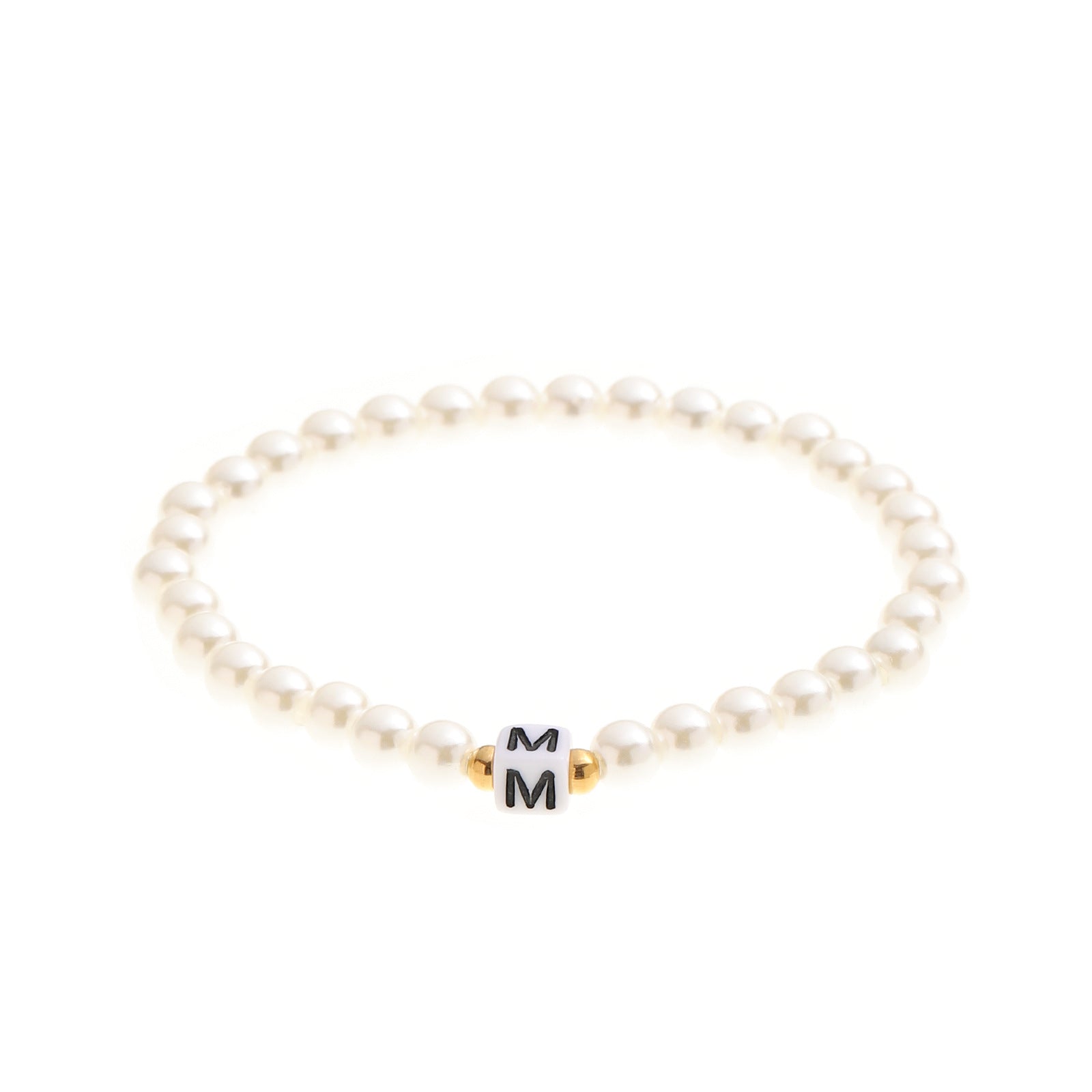 Damen Elegantes Perlenarmband mit personalisierbarem Buchstaben Shop Nory