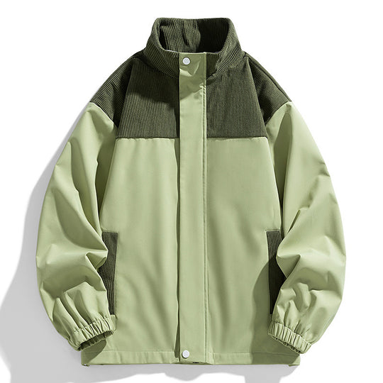 Damen Oversize-Übergangsjacke mit Cordbesatz und Stehkragen Shop Nory