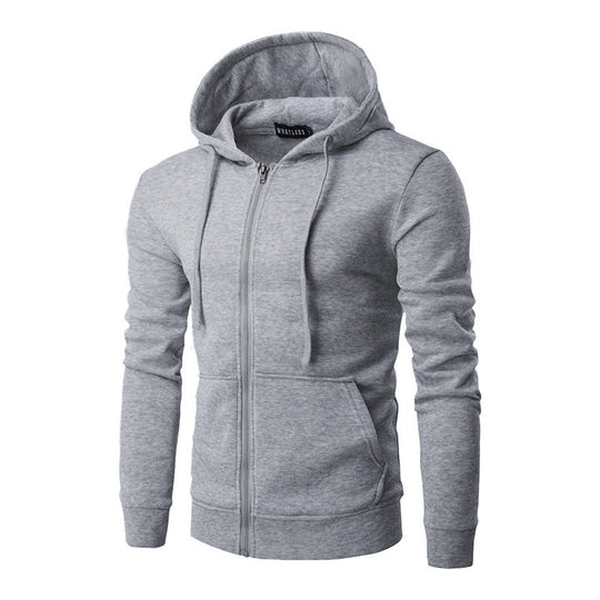 Herren nan Slim-Fit Kapuzensweatjacke mit mittigem Reißverschluss, doppellagiger Kapuze und praktischen Eingrifftaschen Shop Nory