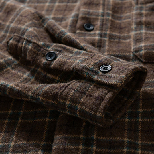 Herren Lockeres Flanell-Hemdjacken-Overshirt mit weichem Griff und aufgesetzter Brusttasche Shop Nory
