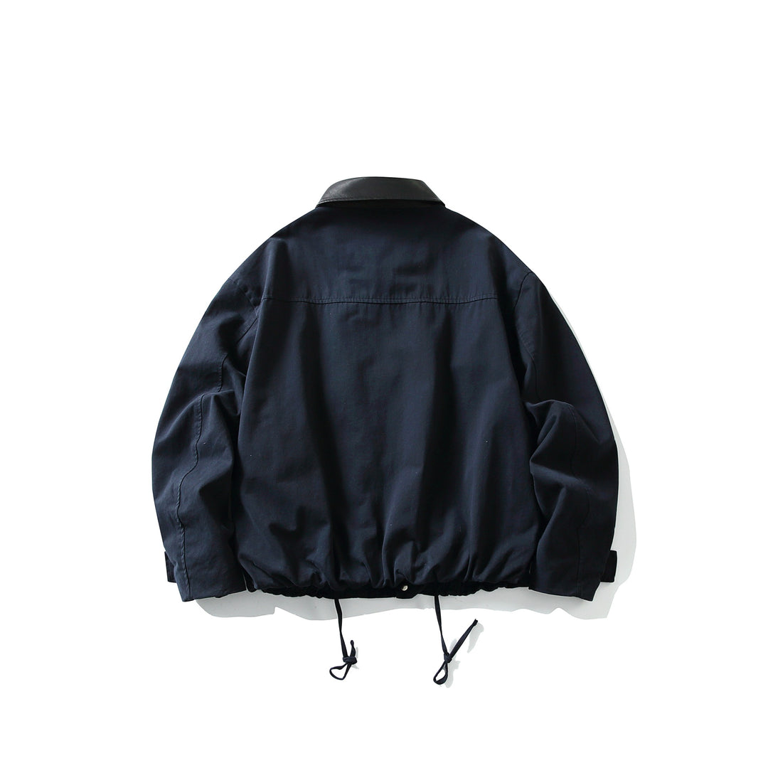 Herren Fieldjacke im Boxy‑Cut mit Lederkragen und Kordelzug Shop Nory