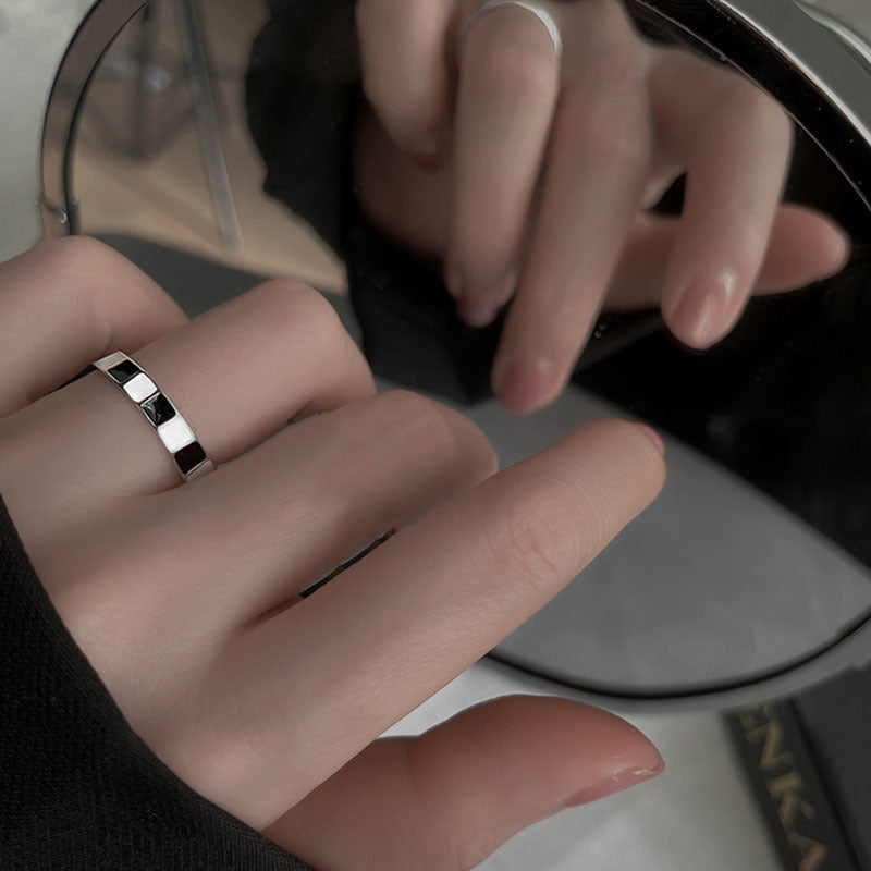 Damen minimalistische Ring mit quadratischem Design Shop Nory