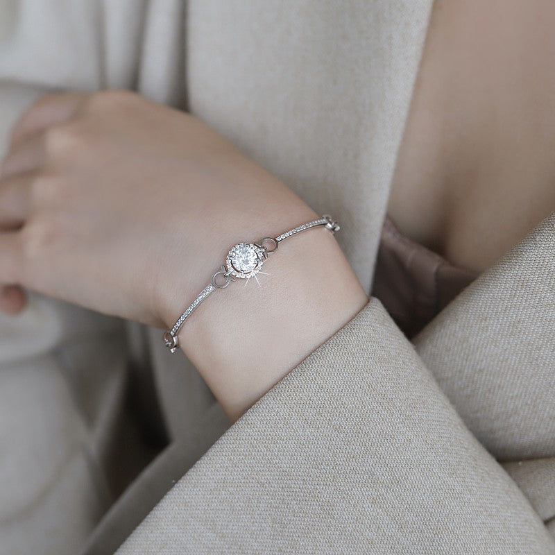 Damenarmband mit funkelndem Kristall und eleganter Zirkonia-Einfassung Shop Nory
