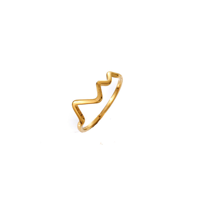 Damen Ring mit elegantem Zickzack-Design Shop Nory