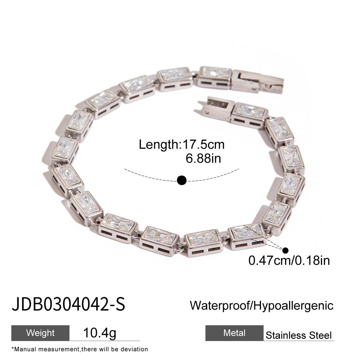 Damen Armband mit funkelnden Zirkonia und hypoallergener Edelstahlverarbeitung Shop Nory