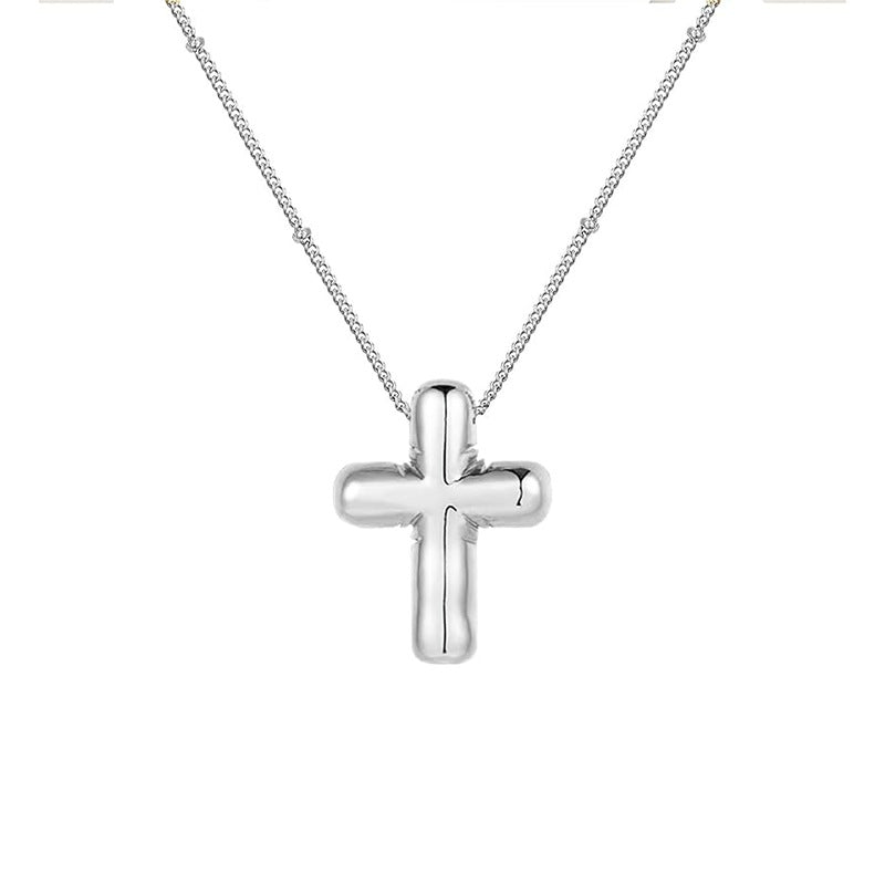 Damen Halskette mit modernem Kreuzanhänger aus hochwertigem Edelstahl Shop Nory