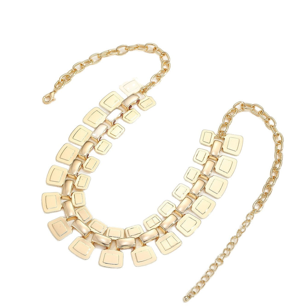 Damen Halskette aus hochwertigem Edelstahl mit geometrischen Elementen Shop Nory