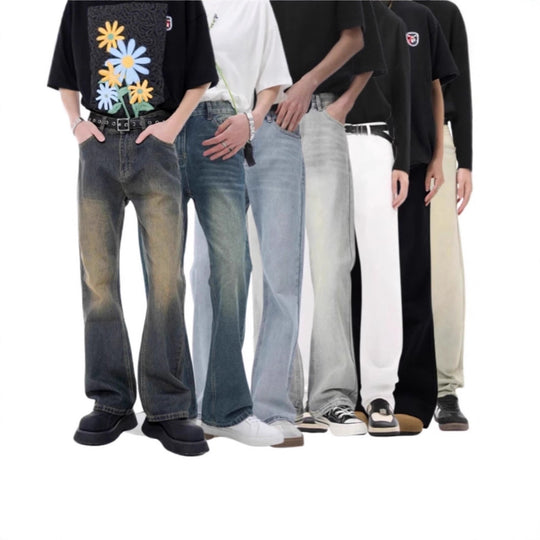 Herren Lässige Hochtaillierte Jeans Shop Nory