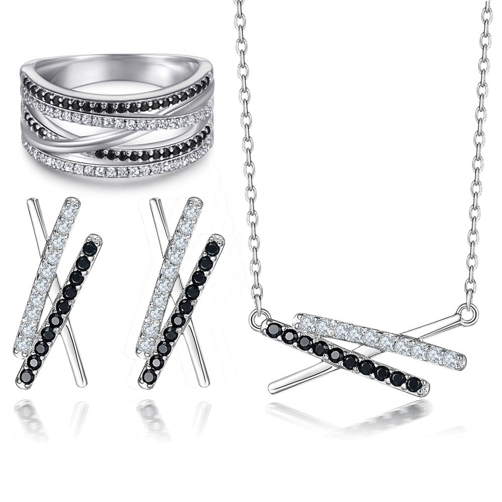 Damen elegantes Schmuckset mit funkelnden Zirkonia Shop Nory