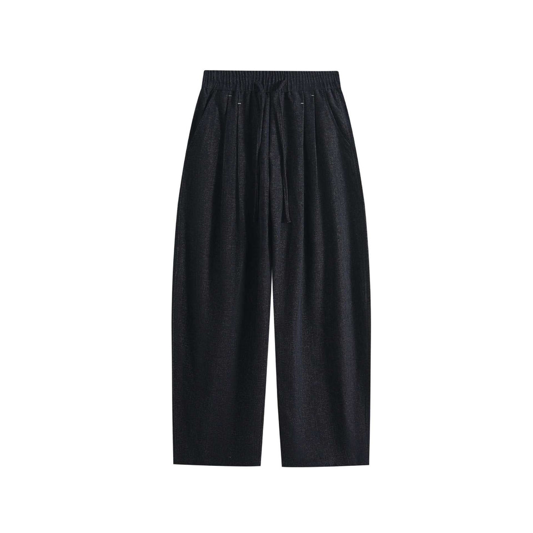 Damen Weite Palazzo-Hose mit elastischem Bund, Tunnelzug und Seitentaschen Shop Nory