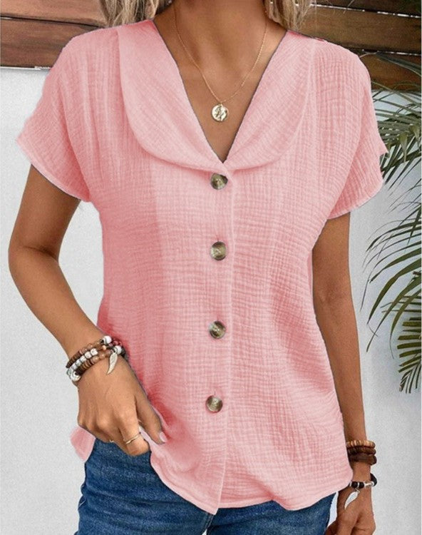Elegante und Stilvolle Button-Down-Bluse mit Kragen